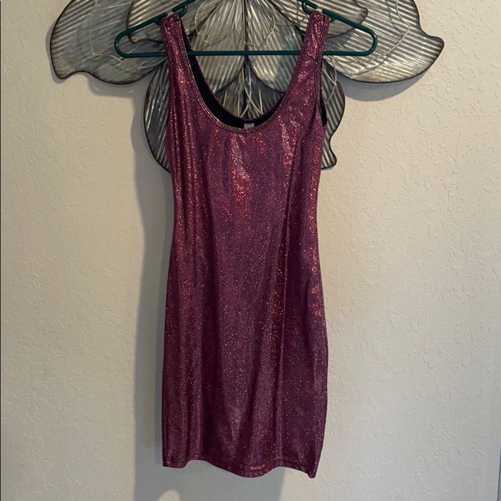 American Apparel pink shimmery dress
